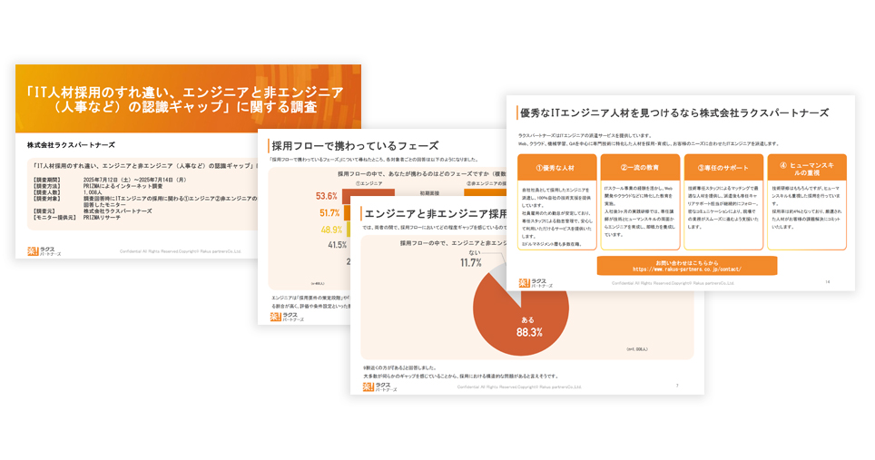 「IT人材採用のすれ違い、エンジニアと非エンジニア(人事など)の認識ギャップ」に関する調査