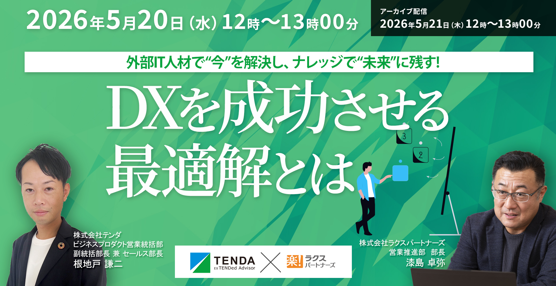 	外部IT人材で“今”を解決し、ナレッジで“未来”に残す!  ～DXを成功させる最適解とは～